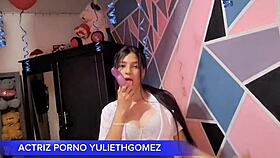 naughty girl teases with short dress and ass moves