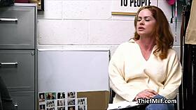 Aussie cougar rides officer's dick for stealing lingerie