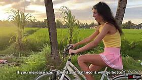 She Thanks Biker With Pussy