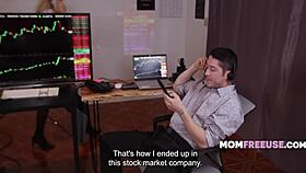 Blonde Milf Unbuttons Blouse