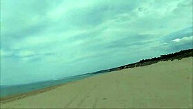 guy spills milk on nude beach, hilarious moment