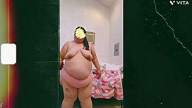 mature cougar does a topless dance on cam