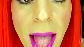 sloppy femboy loves throat fucking and spit play