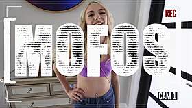 allie nicole from mofos shows shaved pussy, rides monster cock in doggystyle cowgirl outdoor deepthroat 😍