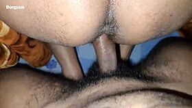 Sharing a bed with my stepmom turned into a horny midnight adventure with her dripping pussy close up.