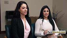 Embezzling Vice Principal Agrees To A Threesome With Principal & His Latina Secretary