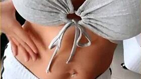 wifey stuns in her perfect tit flashing shirt