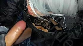 mexican otaku in 2b cosplay sucks after convention 😏