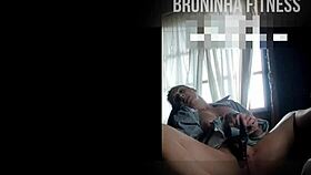 brazilian brunette gettin so wet watchin porn and touchin herself