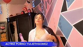 naughty girl teases with short dress and ass moves