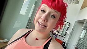 proxy paige feels intense pleasure during anal insertion with tangerines