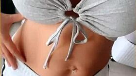 wifey stuns in her perfect tit flashing shirt