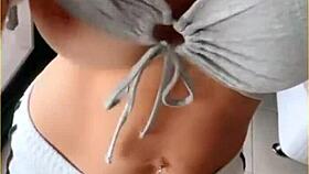 wifey stuns in her perfect tit flashing shirt