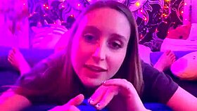 Fat blonde petite sucks big cock romantically