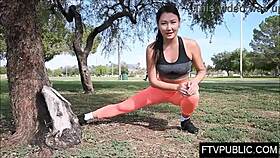 Asian Girl Masturbates In Public?