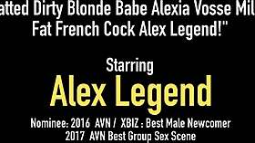 Tattooed blonde babe Alexia Vosse meets Alex Legend
