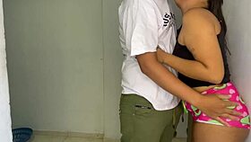 I surprise my stepsister in bed, fingering her big tits – almost caught!