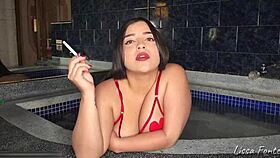 smoking in jacuzzi while you have my body 😘