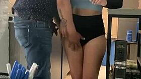 Latina woman meets the contractor for repairs