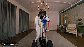 Skinny Bronya In Stockings Moans Loudly During Bent Over Fucking In Honkai Star Rail Cosplay Parody