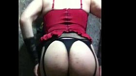 Shemale in lingerie gets fucked by her guy