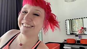 proxy paige feels intense pleasure during anal insertion with tangerines