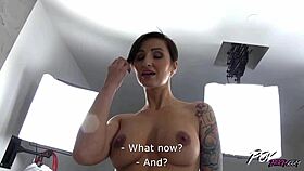 Povbitch gabrielle gucci gets cum covered bushy pussy