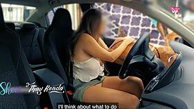 me being naughty without panties or bra teasing the rug salesman