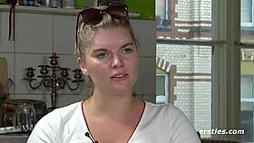 Blonde Babe Fingers Wet Pussy In Underwear On Camera