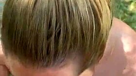 in the park, she deepthroats my cock and swallows cum like a good girlfriend.