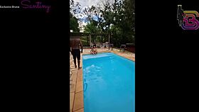 wife cheating with big black cock while husband works