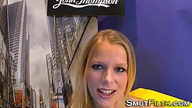 Fetish whore gets facialized in blowbang