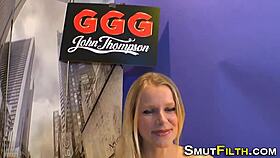 Fetish whore gets facialized in blowbang