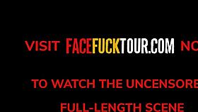 petite brunette teen giving pov blowjob close-up