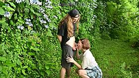 Hey, wanna fuck this village babe hard in the hydrangea garden?