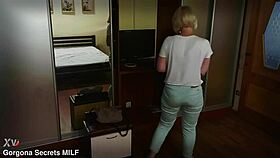 milf gets anal cum from stepson for breakfast