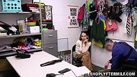 Stepmom Mckenzie Lee Detained For Stealing A Pocket Pussy And Entertains The Officer