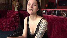 Not So Innocent Girl in Night Club Interview