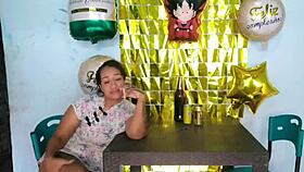 I prepare a nice surprise for my Latina lover with big ass, licking her pussy, and she rewards me with intense fucking