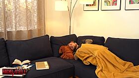 Hey, check out this masked milf in a catsuit tying up and blowing the burglar!