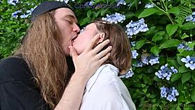 Hey, wanna fuck this village babe hard in the hydrangea garden?