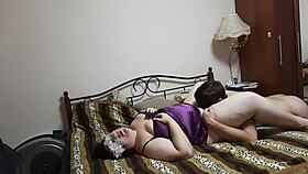 Watch this bbw ride her lover's dick