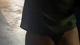 the athletic latina babe in tight jeans teases outdoors before switching to a tiny bikini for public fucking