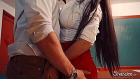 Is the sexy teacher punishing her student with a hard fuck or rewarding him?