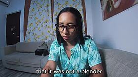 Stepmom Leyne Rodriguez learns to use her new toy by mistake