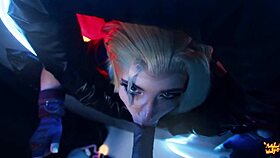 Cammy White gets creampied at glory hole.