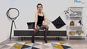 Brunette slut in black pantyhose wants assfucking in missionary, cowgirl, spooning 😈