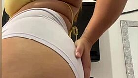 check out this solo session where she flashes and enjoys some personal time with intense focus