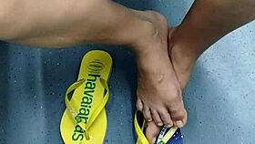 Is This Brazilian Girl's Hidden Flip Flop Shoeplay?