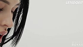 alyssa bounty enjoys a romantic affair with her lover in stockings